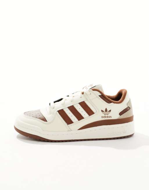 adidas forum low white and brown