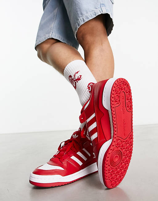 adidas Originals Forum Low in red and white | ASOS