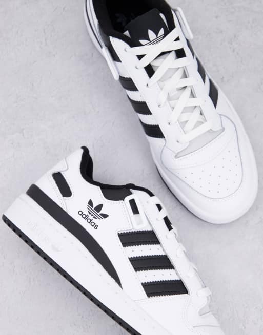 Black and white cheap low top adidas