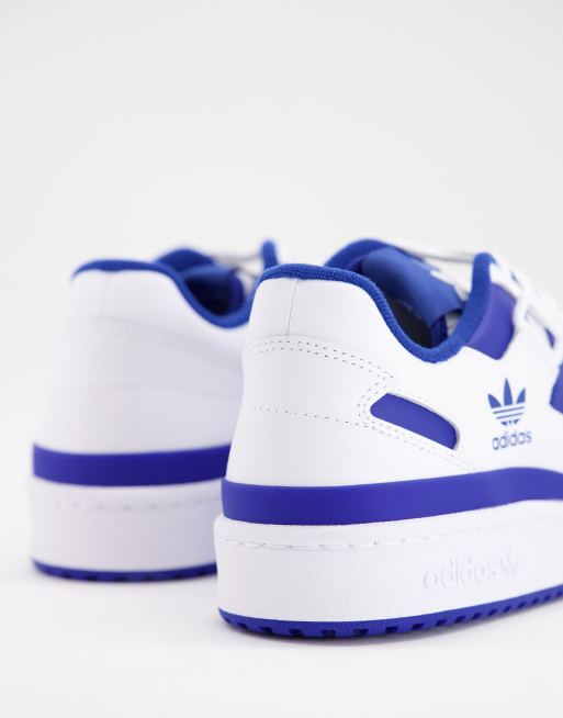 Adidas blue and store white sneakers