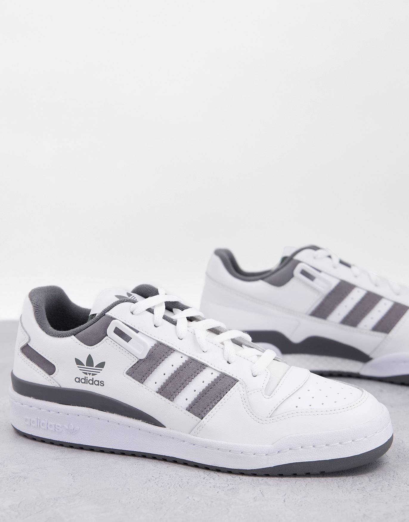 asos.com | adidas Originals Forum Low sneakers in white and gray