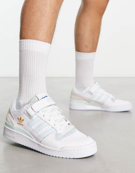 Adidas Superstar Originals Sneakers Shoe White/ Light Blue/ Gold