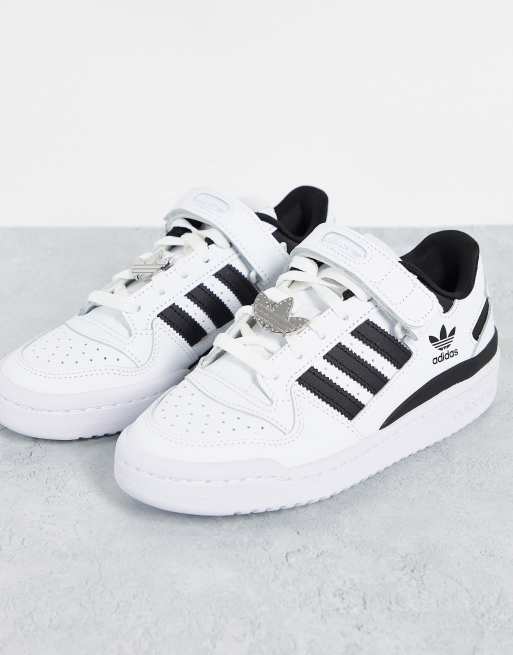 Adidas originals white shop with black stripes