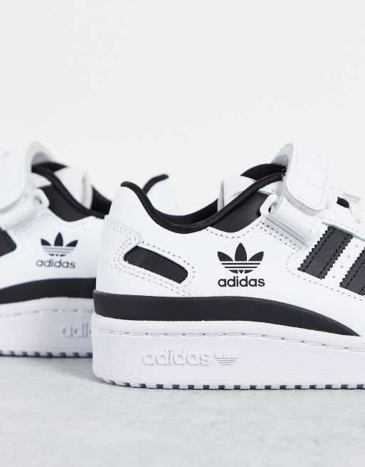 White adidas shoes sales with black stripes