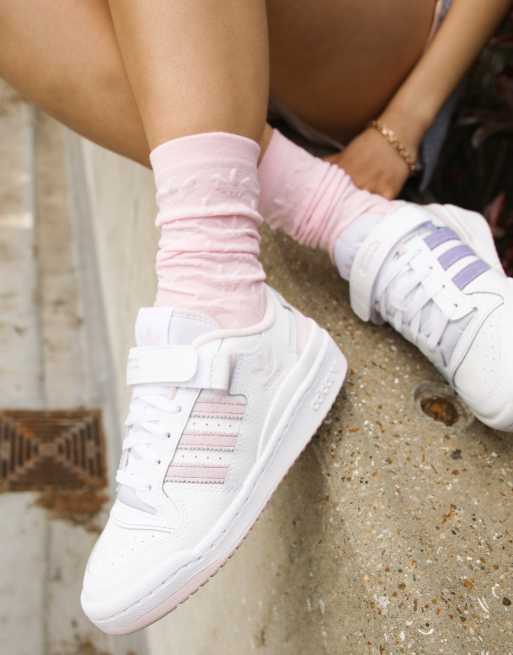 Womens pink and white on sale adidas