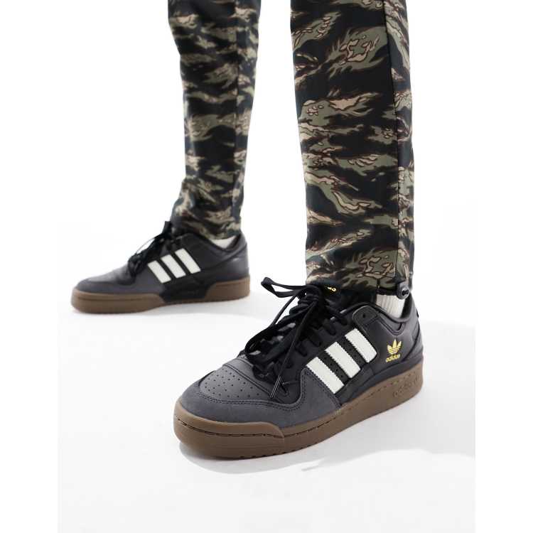 adidas Originals Forum Low trainers in black and grey ASOS