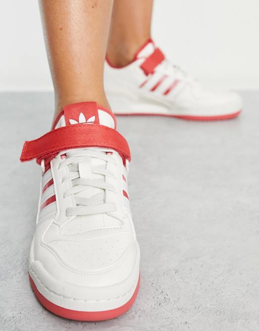 adidas Originals low in off white with gradient red stripes ASOS