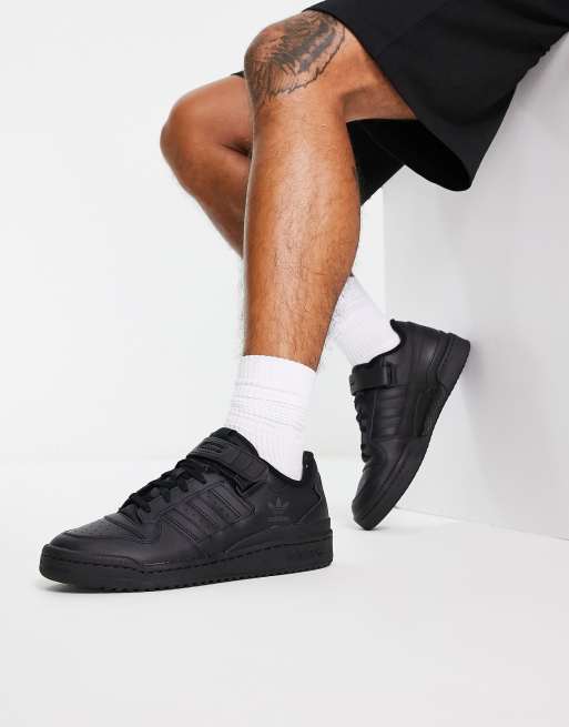 adidas Originals Forum low trainers in triple black