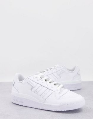 adidas Originals Forum low trainers in triple white