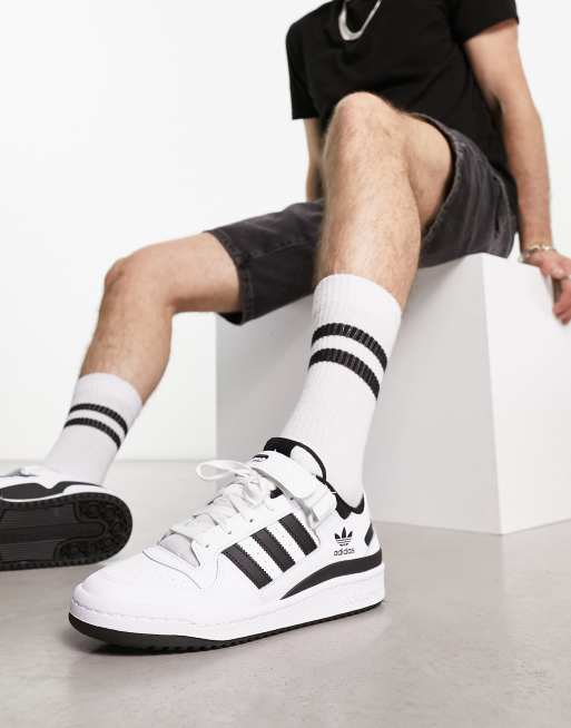 adidas Originals Forum Low trainers in white and black ASOS