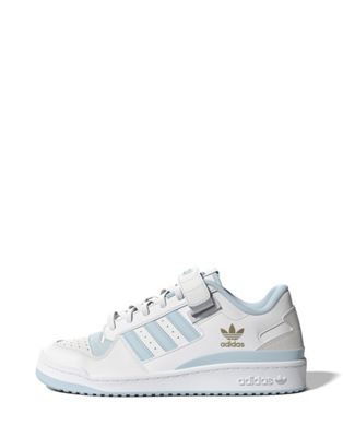 adidas Originals Forum low trainers in white and blue