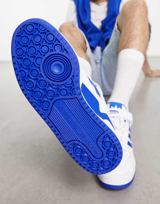 Royal blue on sale and white adidas