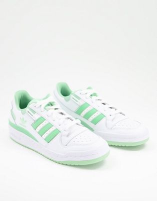 adidas Originals Forum Low trainers in white and green | ASOS