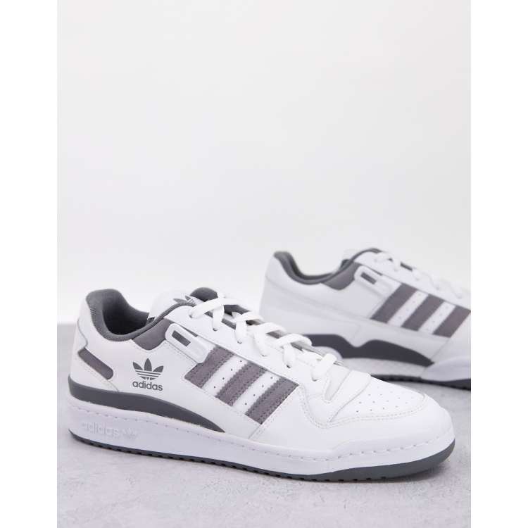 adidas Originals Forum Low trainers in white and grey | ASOS