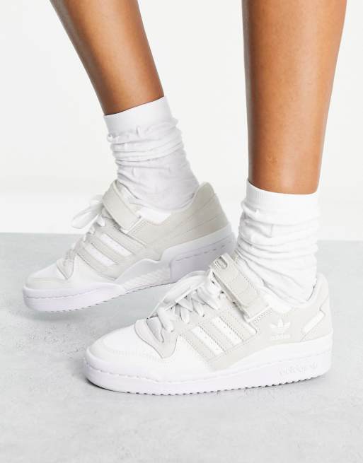 adidas Originals Forum Low trainers in white and grey ASOS