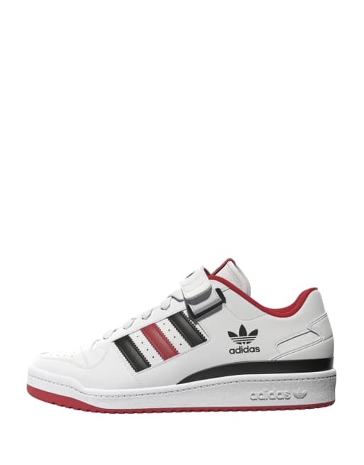 adidas Originals Forum Low trainers in white and red | ASOS