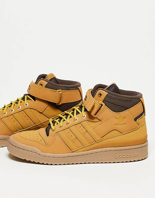adidas Originals Forum Mid sneakers in light brown | ASOS