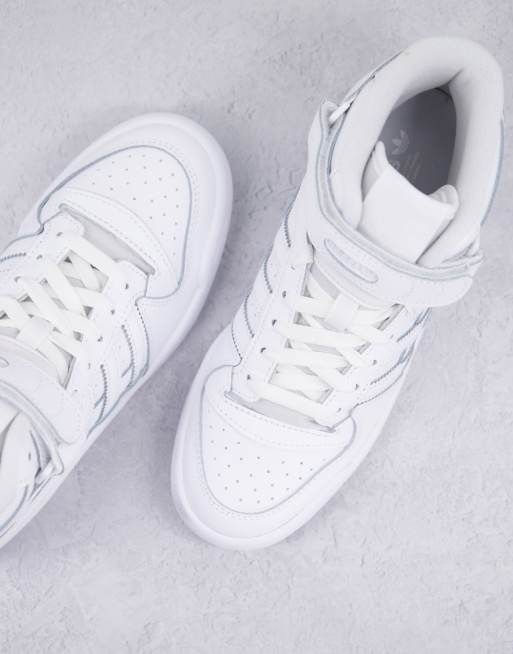 adidas Originals Forum Mid sneakers in triple white