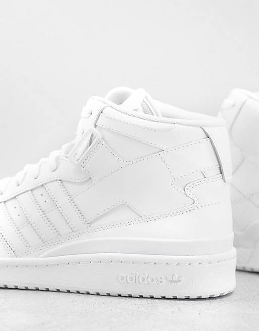 adidas Originals Forum Mid sneakers in triple white