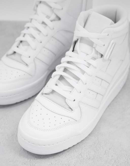 adidas Originals Forum Mid sneakers in triple white