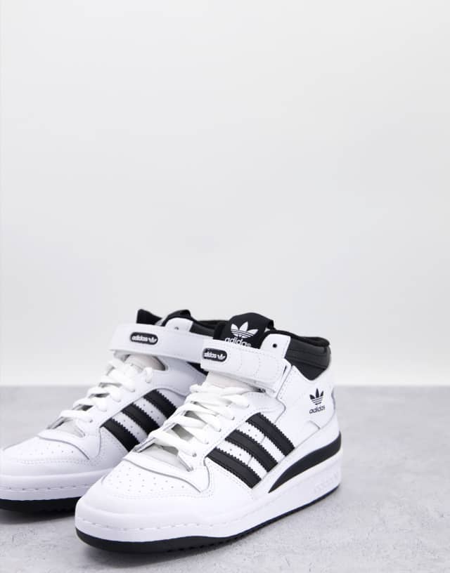 adidas Originals Forum Mid sneakers in white and black