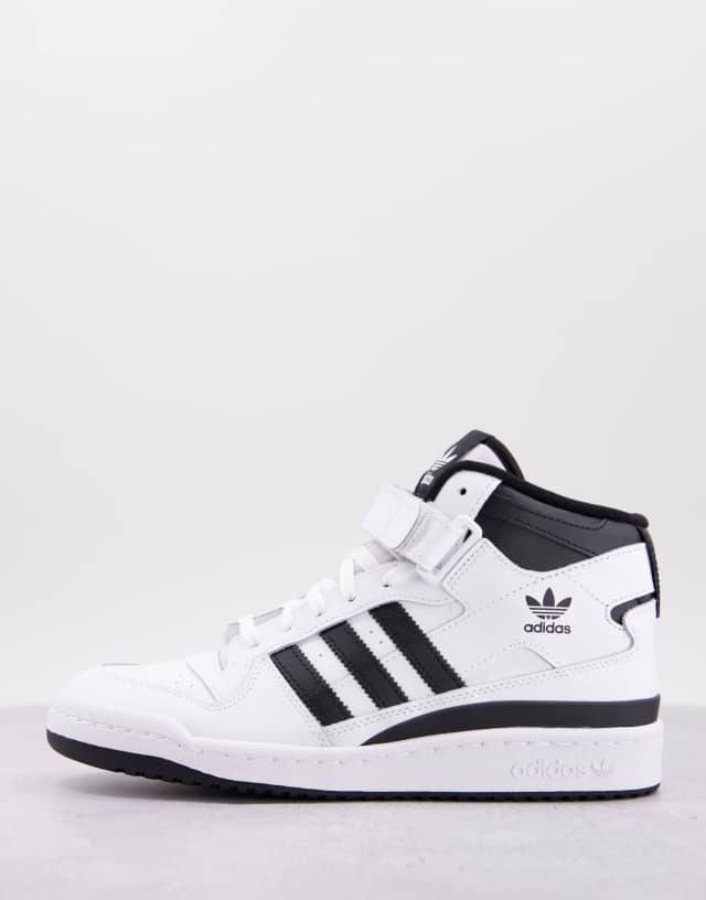 adidas Originals Forum Mid sneakers in white and black