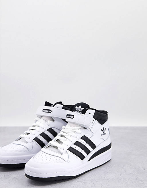 Rekwisieten krekel Daar adidas Originals Forum Mid sneakers in white and black | ASOS