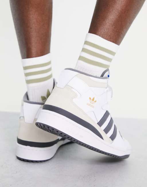 in Originals gray white sneakers mid ASOS | and Forum adidas