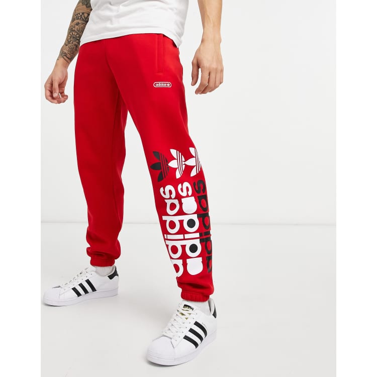 adidas Originals Forum sweatpants in bright red