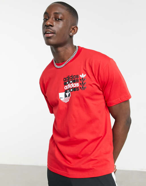 Adidas originals red store shirt