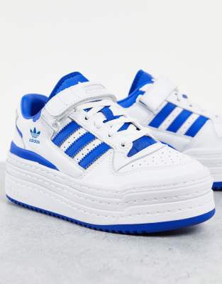 adidas Originals Forum Triple Low sneakers in white and blue