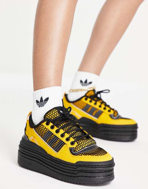 Yellow cheap platform trainers