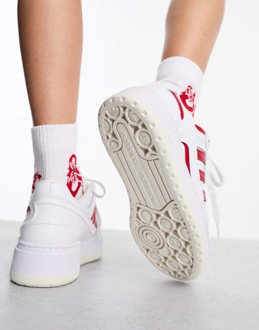 Adidas trainer shop bianche e rosse