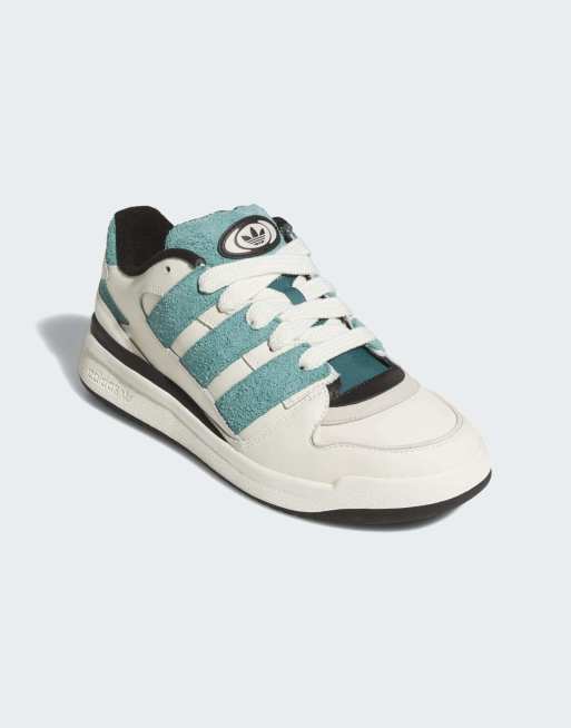 adidas Originals – Forum2000 – Naturvita och blågröna skor