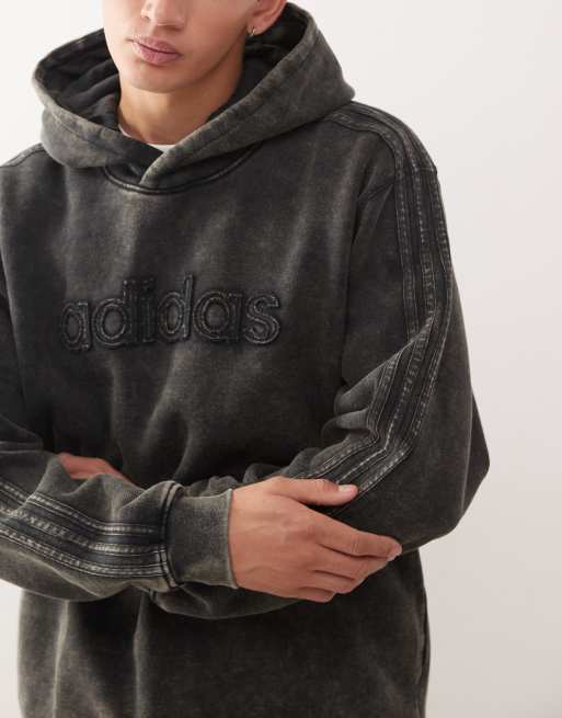 adidas Originals - Forvasket sort hættetrøje, 5 af 5