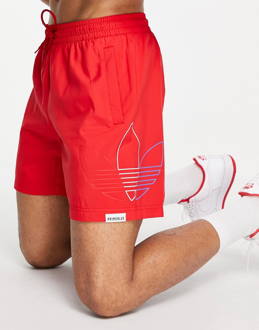 Adidas Originals FTO swim shorts in red