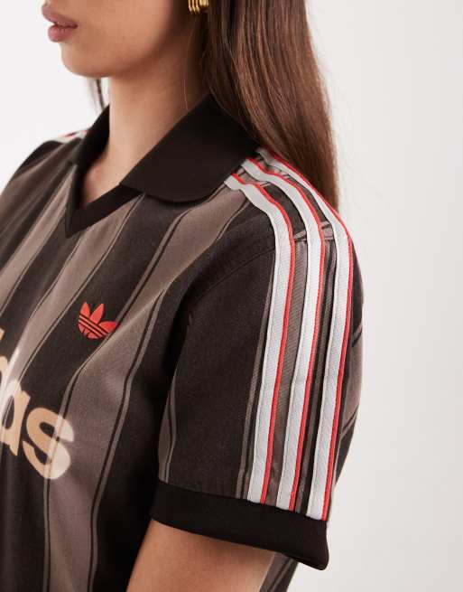 adidas Originals – Fußballtrikot aus Twill in Aurora Coffee, 3 von 4