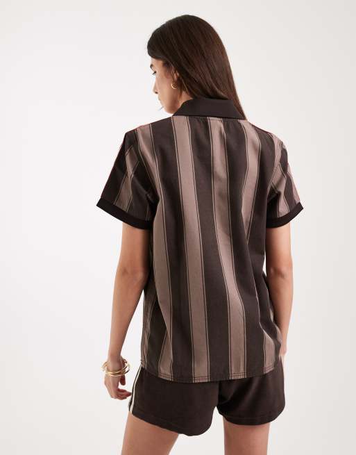 adidas Originals – Fußballtrikot aus Twill in Aurora Coffee, 4 von 4