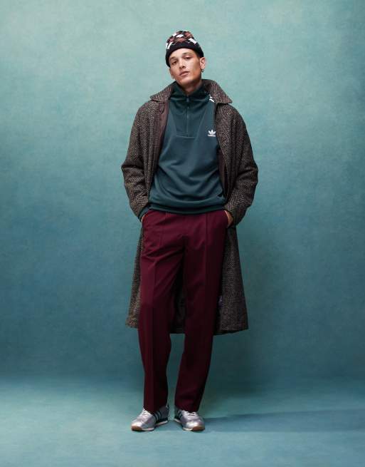 adidas Originals funnel neck track top in mineral green | ASOS