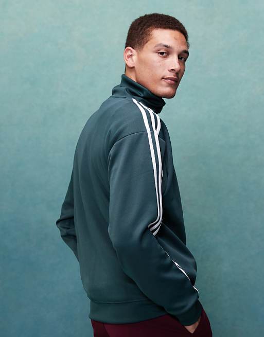adidas Originals funnel neck tracktop in mineral green | ASOS adidas Originals funnel neck tracktop in mineral green | ASOS