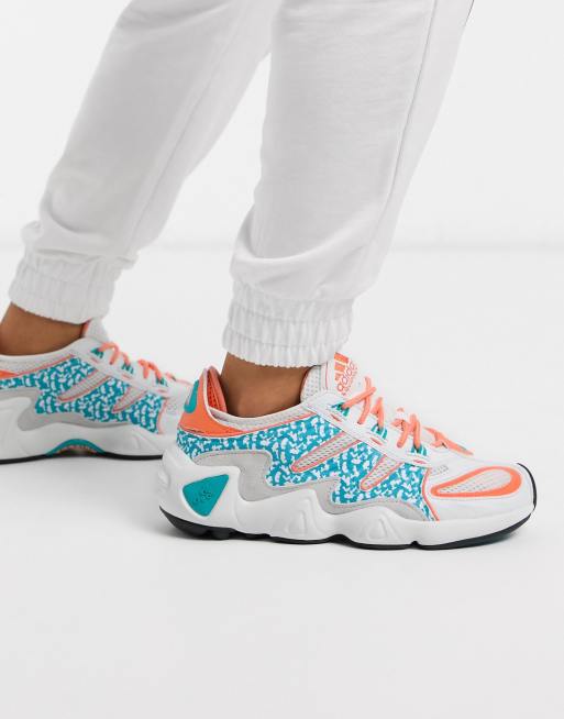 Aqua and 2025 orange sneakers