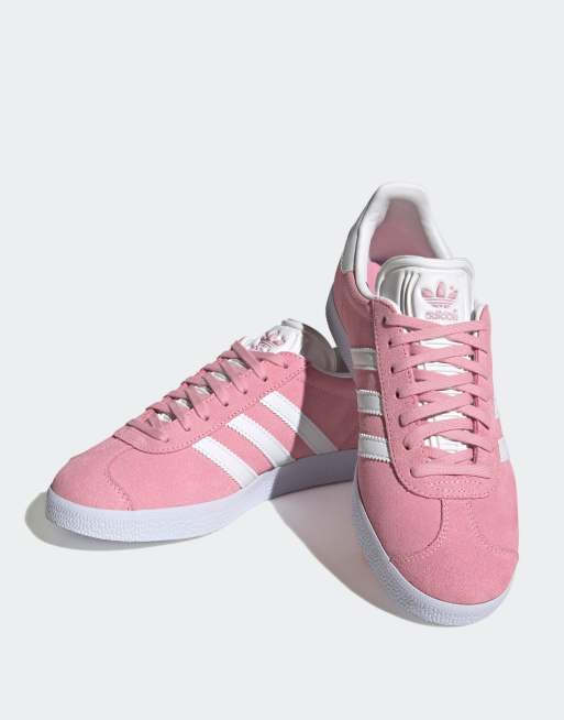 adidas Originals Gazelle Baskets Blanc et rose ASOS