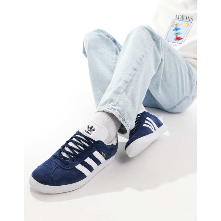 Basket adidas gazelle bleu best sale