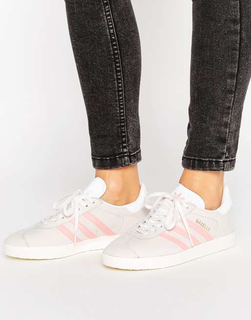 adidas Originals Gazelle Baskets Gris et rose pastel ASOS