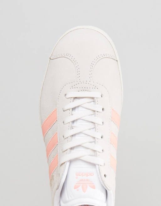 Adidas gazelle grise store et rose