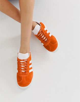 adidas gazelle orange blanche