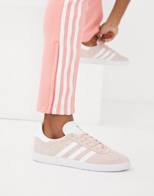 Adidas gazelle rose store et blanc