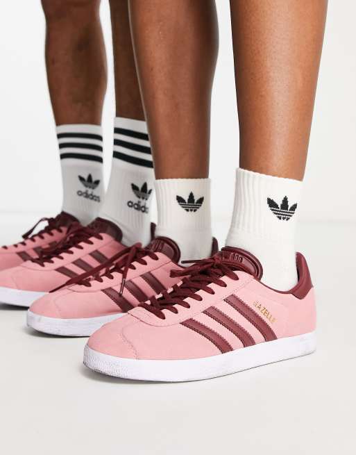 Adidas gazelle clearance rose tenue