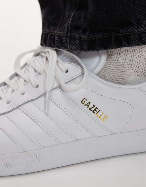 adidas Originals Gazelle Baskets Triple blanc ASOS