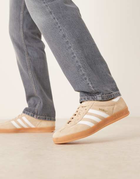 adidas Originals – Gazelle – Beige innesneakers med gummisula - view 1